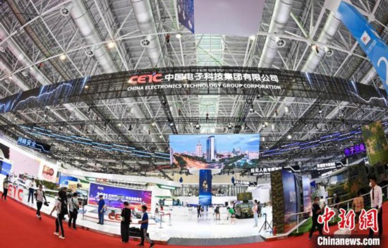 珠海航展，中国电科展台。　中国电科 供图