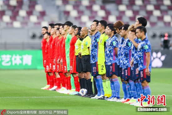 12强赛次轮，国足0:1不敌日本。图片来源：Osports全体育图片社