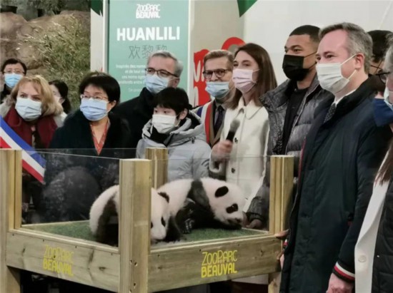 命名仪式现场。中国驻法国大使馆供图