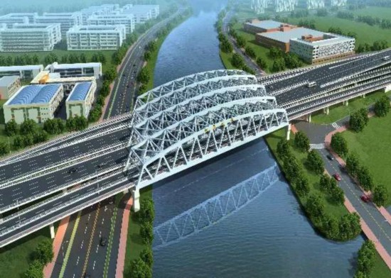京杭运河上架起“乌篷船”，预计2023年底建成通车