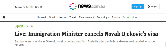 （澳大利亚新闻网报道截图）