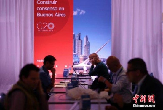资料图：位于布宜诺斯艾利斯的G20峰会国际媒体中心。中新社记者 盛佳鹏 摄