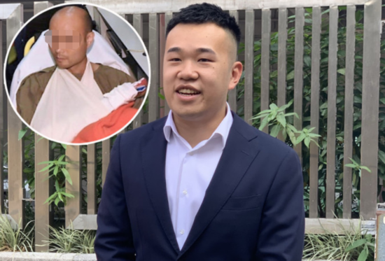 被告杜启华，小图为受伤警员。（星岛日报）