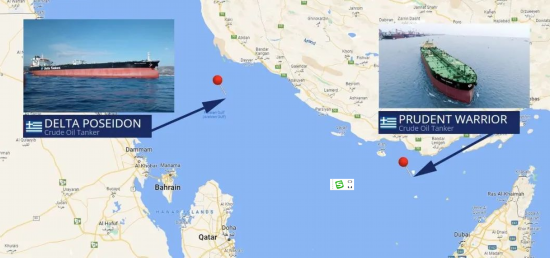 希腊声称两艘油轮被扣地点