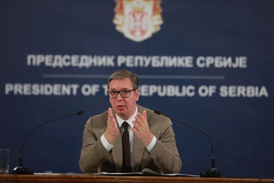 当地时间7月31日，塞尔维亚总统武契奇发表全国讲话