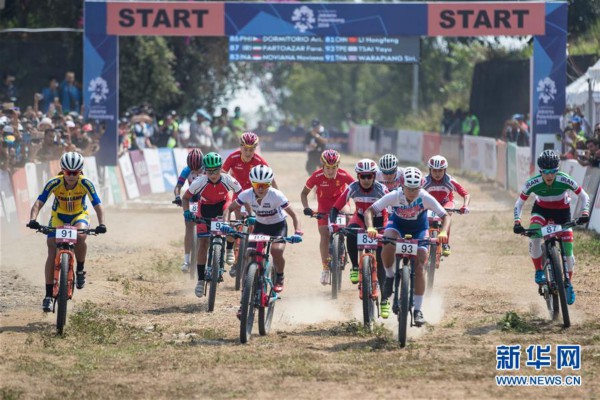 （亚运会）（8）山地自行车&mdash;&mdash;女子越野：中国选手包揽冠、亚军