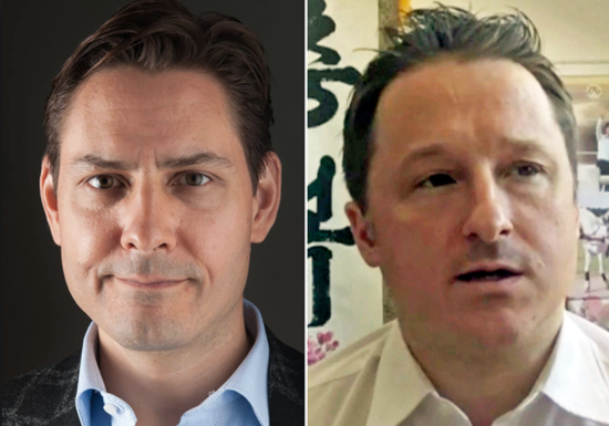 被中方扣押的两名加拿大人康明凯（左）、迈克尔（右）