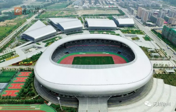 位于新城区,总建筑面积23万平方米的开放式体育公园,徐州奥体中心建成