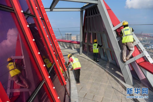 （国际&middot;&ldquo;一带一路&rdquo;高峰论坛&middot;图文互动）（5）通讯：映月莲花别样明&mdash;&mdash;探访竣工在即的科伦坡莲花电视塔