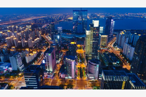 苏州工业园区夜景。新华社资料图