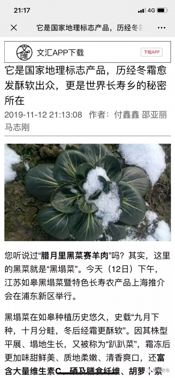 如皋美味飘香大上海！因为一棵菜！它不仅是蔬菜，还是一种文化、