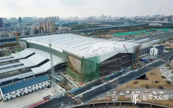 施工扫尾！还有十多天，盐城综合客运枢纽将建成投入使用