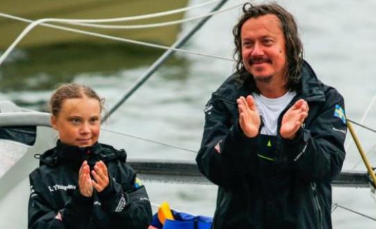 瑞典&ldquo;环保少女&rdquo;格蕾塔&middot;通贝里和父亲斯万特&middot;通贝里（GETTY）