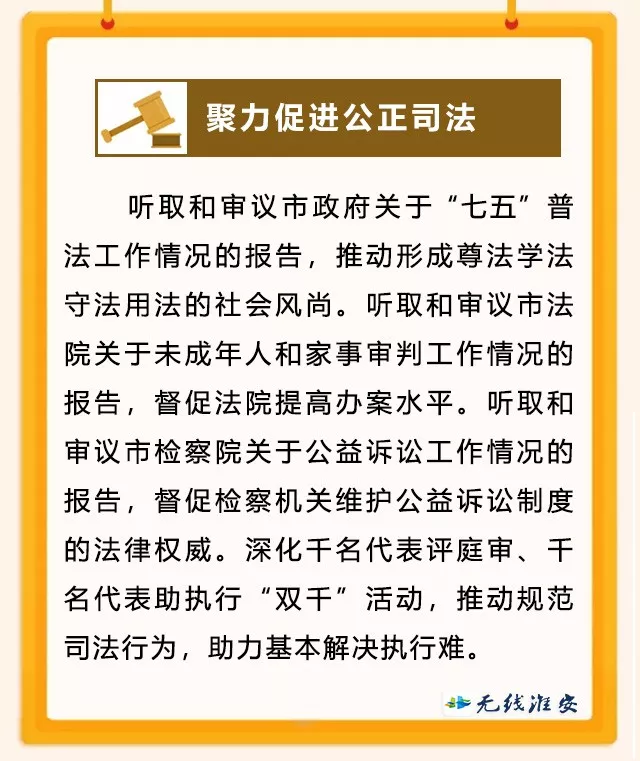 一图读懂淮安市人大常委会工作报告，亮点多多，干货满满！
