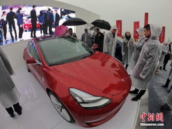 特斯拉Model3纯电动汽车或成为在华生产的首款车型。张亨伟 摄