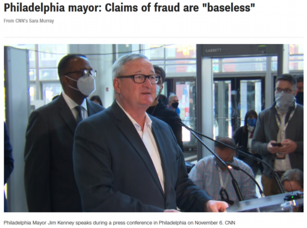 特朗普|被特朗普攻击后，费城市长毫不客气还击：他需要做的是穿上大男孩裤子，承认自己输了