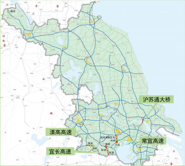 截至2021年清明高速公路路网变化图