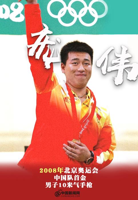 2008年北京奥运会，庞伟低调夺得中国代表团首金。制图：崔艳燕