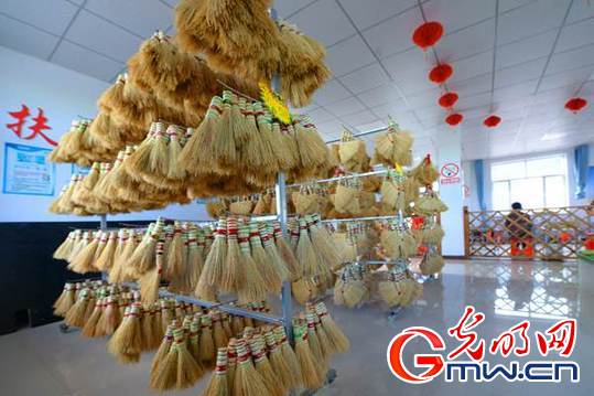 笤帚苗变身艺术品 产业振兴稳脱贫防返贫