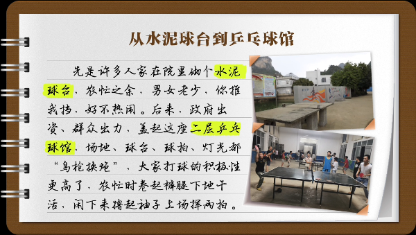 【有声手账】说说我家的小康故事 ：村民们迷上了打乒乓球