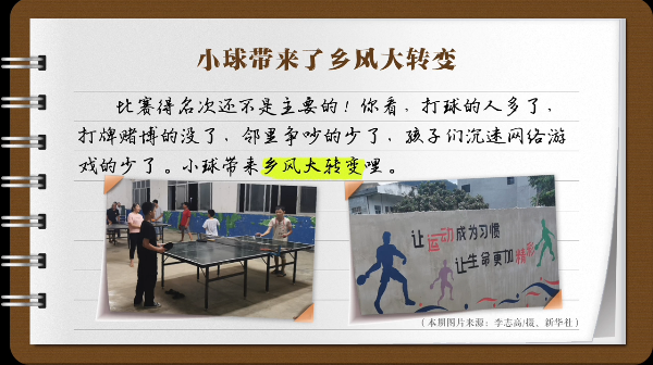 【有声手账】说说我家的小康故事 ：村民们迷上了打乒乓球