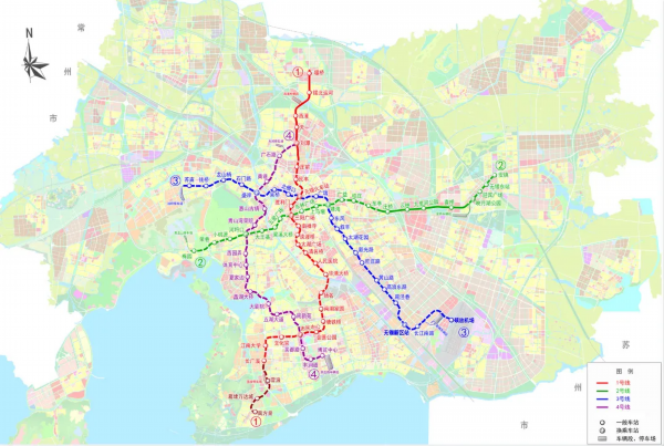 目前无锡地铁已建成线路