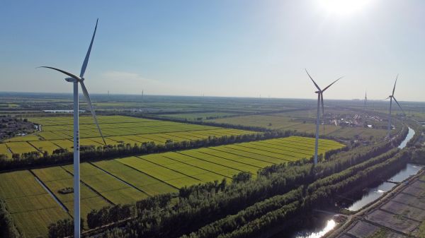 天津市宁河区国投风电场（新华社）