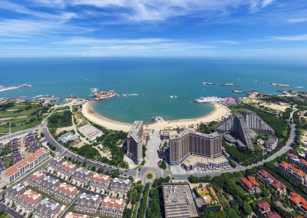 石狮市黄金海岸鸟瞰图(石狮市融媒体中心供图)