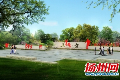 入口广场处效果图