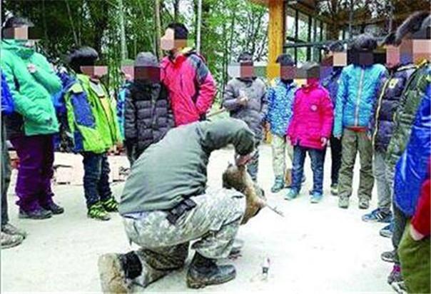小学生生存训练学杀鸡 场面残忍血腥引争议