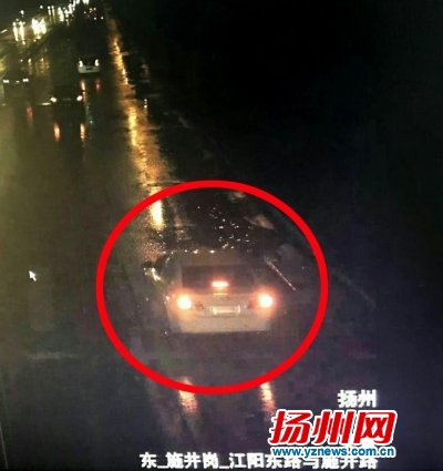 监控拍摄到的嫌疑车辆