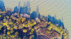 2017年12月18日，江苏淮安，冬日的暧阳照耀在宁静的洪泽湖湖面上，树木、船舶、建筑形成一幅幅美丽的冬日风光。