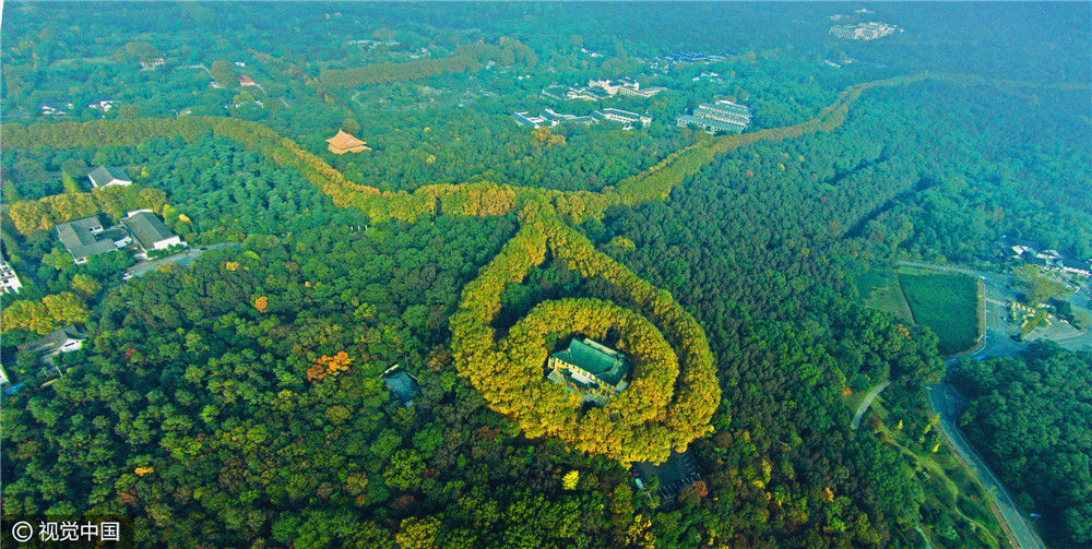 南京美龄宫"最美项链"景观 俯瞰如蓝宝石