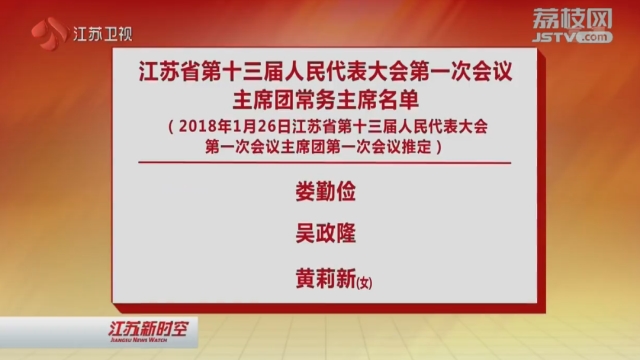 省第十三届人民代表大会第一次会议主席团常务主席名单