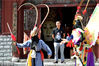 2018年8月30-31日，贵州安顺。安顺屯堡地戏面具雕刻技艺是贵州省省级非物质文化遗产，地戏面具是地戏文化的重要载体，没有面具就没有古老的地戏文化，地戏就无法演出，也无法形成关于地戏的各种独特的戏曲形式，因此面具也被称为地戏的“灵魂”。安顺各屯堡村寨跳地戏所使用的面具，有许多是出自于秦发忠之手。