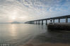 2017年01月28日，福州，平潭岛娘宫码头一侧的平潭海峡大桥。
平潭跨海大桥相连于海坛岛与大陆之间，大桥06年开工，10年通车，长660米，宽17米。