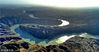 2018年10月22日，在山西忻州老牛湾景区拍摄的黄河河水碧绿美景（无人机拍摄）。