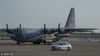 2018年10月31日，广东珠海，巴基斯坦空军3架枭龙战斗机在C-130运输机的带领下，到达珠海航展现场。将参加11月6日到11日的珠海航展。