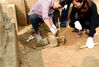 2018年10月16日，河南省洛阳市西工区发现一西汉大墓，考古发掘现场。