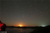 2018年12月15日凌晨，青海海西，在水上雅丹景区拍摄的流星。