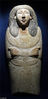 2018年12月19日，广州，“尼罗河畔的回响——古埃及文明特展”展出的贵族石棺盖。