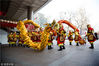 2018年2月17日是大年初二，南京早已空空荡荡，大部分市民到乡下老家过年，不过在南京热点景区和文化中心，舞龙、跳狮等民俗表演吸引众多“留守”市民免费观看，让人感到年味十足。