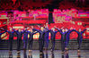 2018年3月13日，江苏常州，3·15公益晚会现场的歌舞表演。
