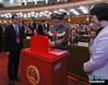 3月17日，十三届全国人大一次会议在北京人民大会堂举行第五次全体会议。这是代表在投票。 新华社记者 刘卫兵 摄