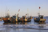 2108年3月16日傍晚，青岛即墨区黄龙庄渔港在春色中船歌荡漾，如诗如画。
