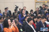 十三届全国人大一次会议新闻中心3月8日上午10时在梅地亚中心多功能厅举行记者会，邀请外交部部长王毅就“中国外交政策和对外关系”回答中外记者提问。图为环球时报记者提问。 新华网/中国政府网 陈杰 摄