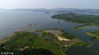 2018年6月17日，江苏常州，航拍溧阳大溪水库湿地风光。