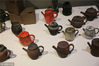 图为一组古色古香的的茶壶。