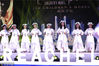 2018年6月23日，湖北省襄阳市，一名少年儿童在T台上走秀。当天下午，2018完美童模襄阳赛区总决赛举行，一百多名小童模走上T台展开大比拼。杨东/视觉中国
