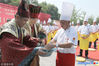 Fifty famed Chinese chefs gathered in Pengyuan Park, Xuzhou city of Jiangsu Province on July 16, during a grand ceremony to celebrate the local Fu Yang Festival and also worship Peng Zu (Ancestor Peng or Peng Keng), a legendary long-lived figure known as the founder of Chinese cookery tradition.